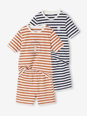 Pack of 2 Striped Pyjamas for Boys  - vertbaudet enfant