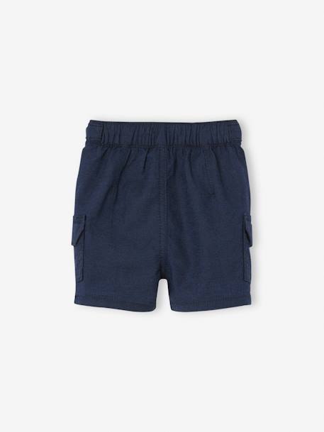Linen & Cotton Shorts for Babies night blue - vertbaudet enfant 