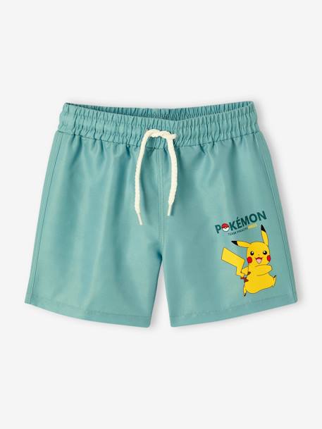 Pokemon® Microfibre Swim Shorts for Boys sage green - vertbaudet enfant 