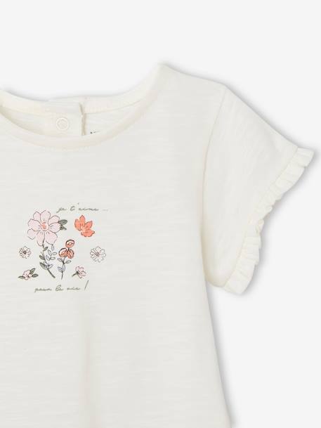 Lot de 2 t-shirts naissance en coton biologique rose - vertbaudet enfant 