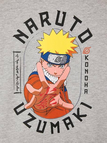 Sweat garçon Naruto® Uzumaki gris chiné - vertbaudet enfant 