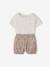 T-Shirt with Collar & Floral Shorts Combo for Newborns ecru - vertbaudet enfant 