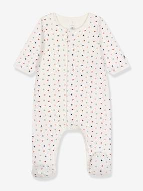 Baby-Pyjamas & Sleepsuits-Bodyjama for Babies, with Hearts, by PETIT BATEAU