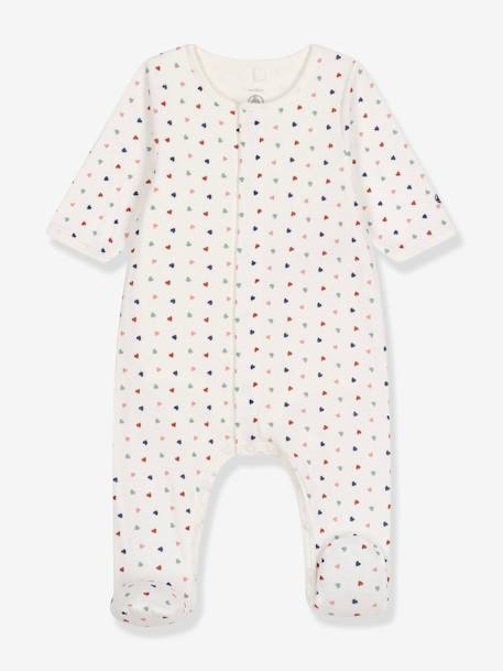 Bodyjama for Babies, with Hearts, by PETIT BATEAU printed white - vertbaudet enfant 