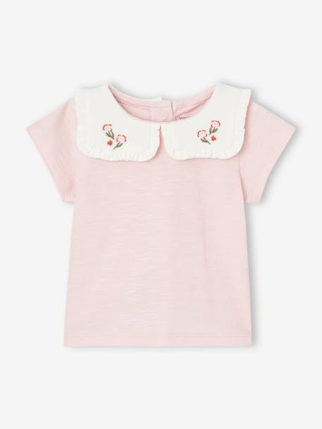 Pack of 2 T-Shirts in Organic Cotton for Newborn Babies rose - vertbaudet enfant 