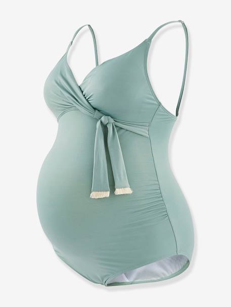 Maillot de bain de grossesse Manitoba CACHE-COEUR en fibres recyclées vert sauge - vertbaudet enfant 