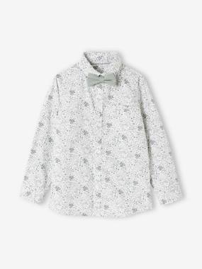 Chemise à fleurs et son noeud papillon garçon - vertbaudet enfant Chemise à fleurs et son noeud papillon garçon - vertbaudet enfant