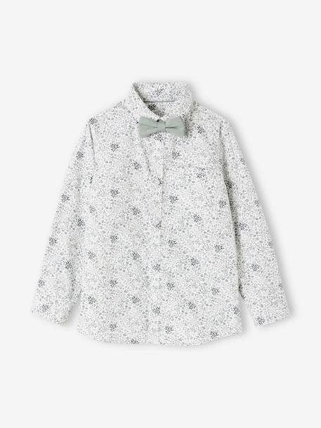 Floral Shirt & Bow Tie, for Boys printed green - vertbaudet enfant 