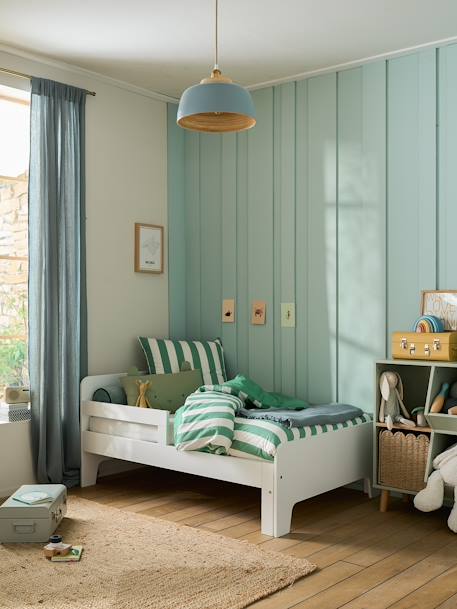Rideau tube tamisant en gaze de coton blanc+cinnamon+ecru+grey blue+rose+rosy+sage green - vertbaudet enfant 