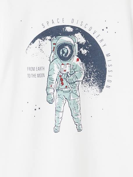 T-Shirt with Astronaut Motif for Boys ecru - vertbaudet enfant 