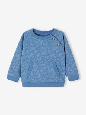 Boys-Cardigans, Jumpers & Sweatshirts-Sweatshirts & Hoodies-Sweatshirt with Bandana-Type Motifs, for Babies