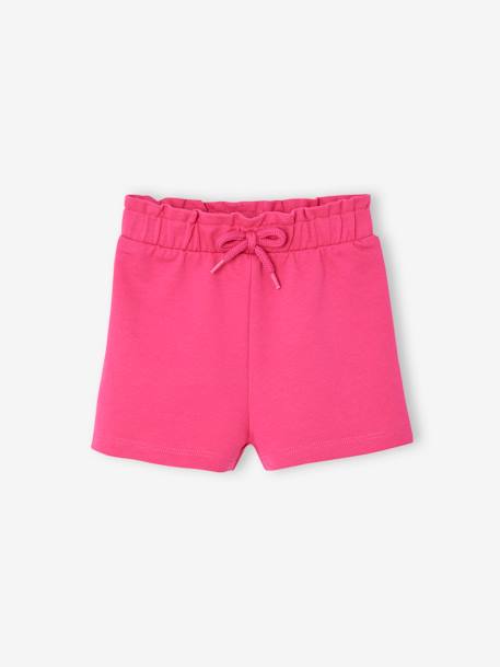Short en molleton style paperbag bébé fuchsia - vertbaudet enfant 