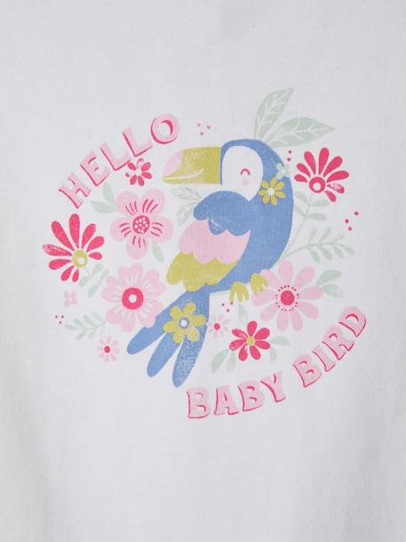 Tee-shirt Toucan bébé manches volantées écru - vertbaudet enfant 