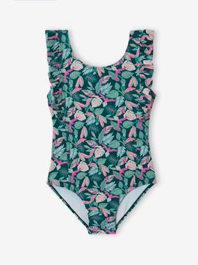 Maillot de bain 1 pièce imprimé tropical fille - vertbaudet enfant Fille-Maillot de bain 1 pièce imprimé tropical fille