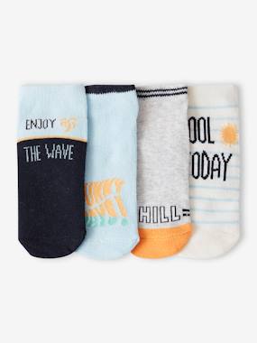 Pack of 4 Pairs of Trainer Socks for Boys  - vertbaudet enfant