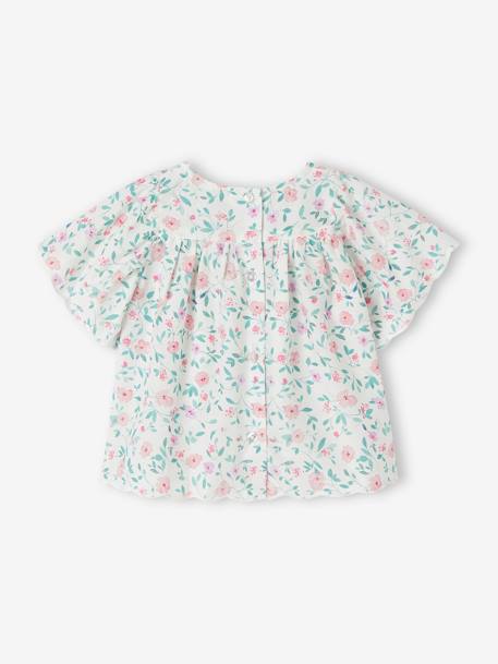 Blouse bébé motif fleurs écru - vertbaudet enfant 