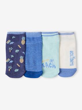 Pack of 4 Pairs of "Holidays" Trainer Socks for Boys  - vertbaudet enfant