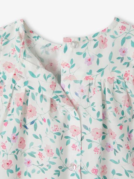 Blouse bébé motif fleurs écru - vertbaudet enfant 