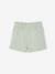 Paperbag Shorts in Fleece for Babies aqua green+fuchsia - vertbaudet enfant 