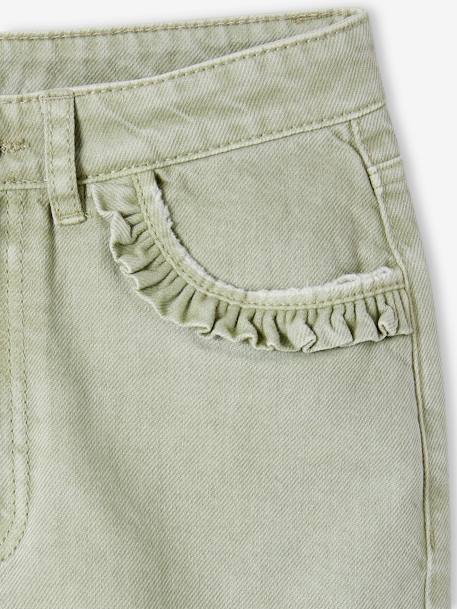 Pantalon droit MorphologiK fille tour de hanches medium blush+vert sauge - vertbaudet enfant 