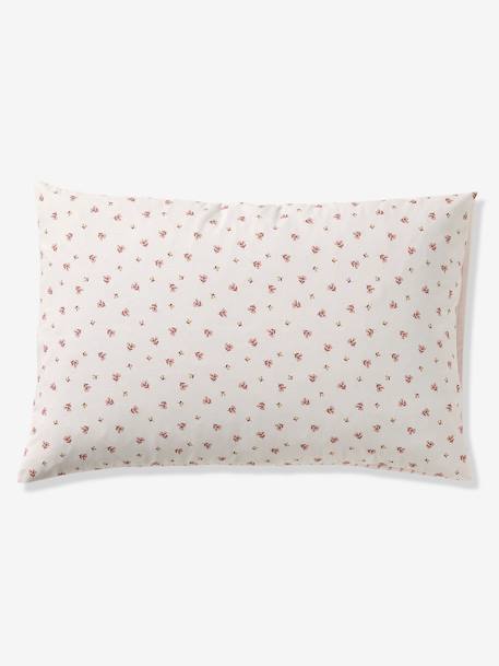 Reversible Duvet Cover + Pillowcase Essentials Set in Recycled Cotton, Flowers & Stripes printed pink - vertbaudet enfant 