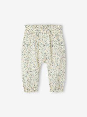 Loose-Fitting Printed Trousers, for Babies  - vertbaudet enfant