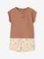 Combo: Grandad-Style T-Shirt + Shorts for Babies mocha - vertbaudet enfant 