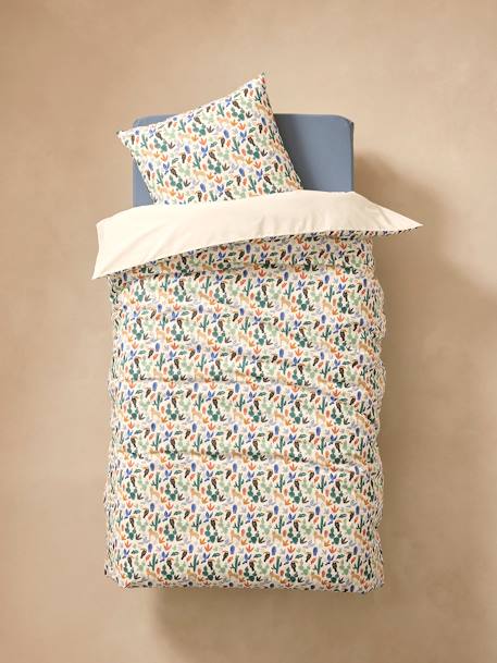 Duvet Cover + Pillowcase Set with Recycled Cotton, Mexicool multicoloured - vertbaudet enfant 