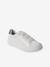 Baskets enfant fille synthétique à scratchs ou lacets blanc imprimé - vertbaudet enfant 