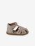 Sandales bébé cuir à scratchs fermées acajou+marine+or+rose - vertbaudet enfant 