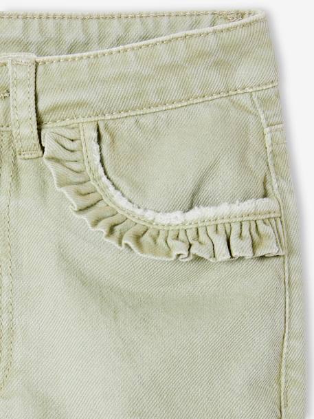 NARROW Hip MorphologiK Straight Leg Trousers for Girls blush+sage green - vertbaudet enfant 