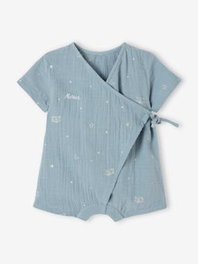 Baby-Pyjamas & Sleepsuits-Cotton Gauze Short Pyjamas for Babies