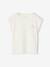 Tee-shirt fille uni fantaisie manches courtes personnalisable écru+marine+rose bonbon+vert d'eau - vertbaudet enfant 
