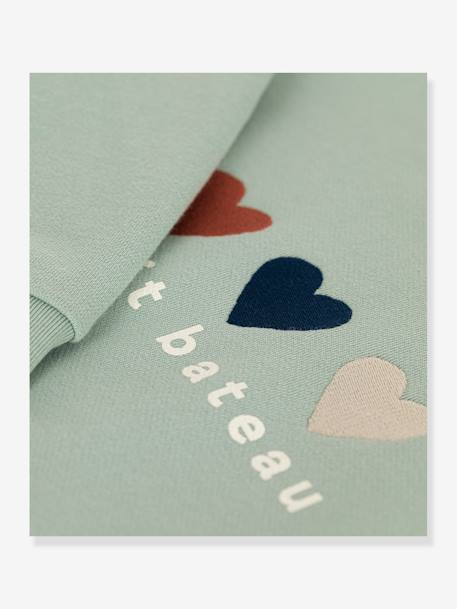 Sweat coeur en molleton femme vert - vertbaudet enfant 