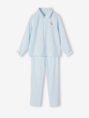 Fille-Pyjama, surpyjama-Pyjama fille haut chemise imprimé pois scintillant