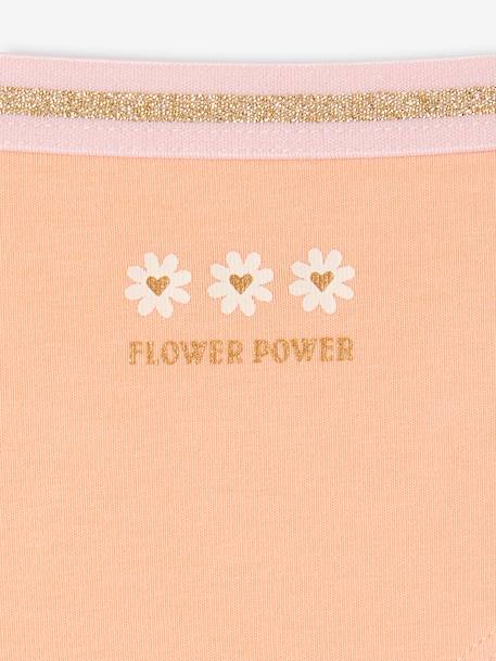 Pack of 7 Flower Shorties in Organic Cotton for Girls rose - vertbaudet enfant 