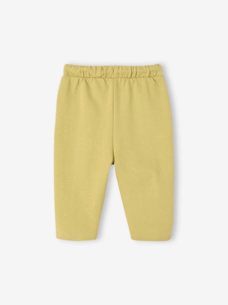 Pantalon en molleton bébé taille élastiquée jaune - vertbaudet enfant 