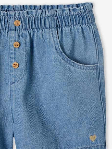 Short fille en denim léger facile à enfiler stone - vertbaudet enfant 