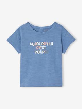 Baby-T-shirts & Roll Neck T-Shirts-Short Sleeve "Paradise" T-Shirt for Babies