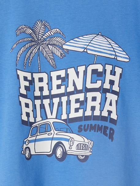 Tee-shirt 'French Riviera' garçon bleu azur - vertbaudet enfant 