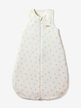 Summer Special Baby Sleeping Bag in Cotton Gauze with Central Opening, Palm Trees  - vertbaudet enfant