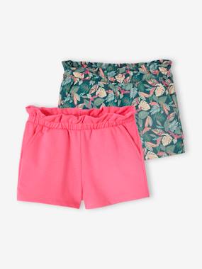 -Pack of 2 Pairs of Shorts for Girls