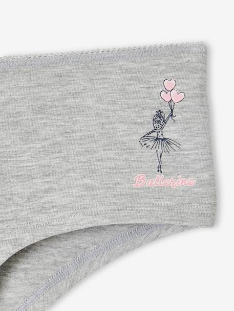 Pack of 4 Ballerina Shorties in Organic Cotton, for Girls ecru - vertbaudet enfant 