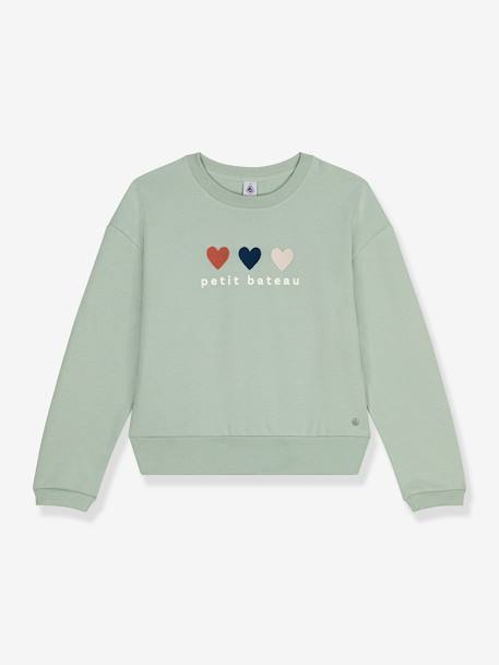 Sweat coeur en molleton femme vert - vertbaudet enfant 