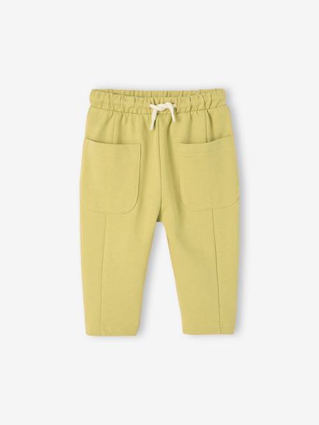 Pantalon en molleton bébé taille élastiquée jaune - vertbaudet enfant 