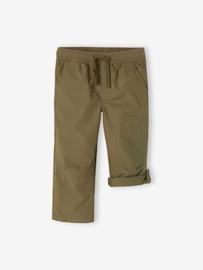 Boys-Cropped Lightweight Trousers Convert into Bermuda Shorts, for Boys