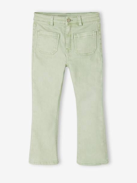 Flared Trousers for Girls almond green+pale pink - vertbaudet enfant 