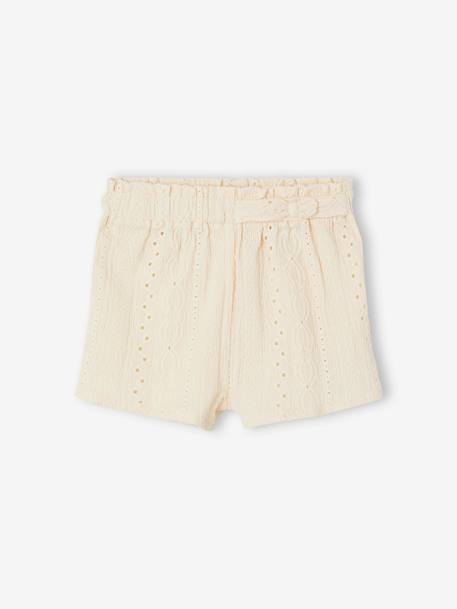 Shorts in Fancy Knit for Babies ecru - vertbaudet enfant 