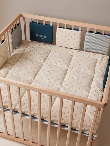 Cot/Playpen Bumper, Navy Sea set blue - vertbaudet enfant 