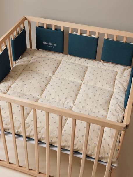 Cot/Playpen Bumper, Navy Sea set blue - vertbaudet enfant 
